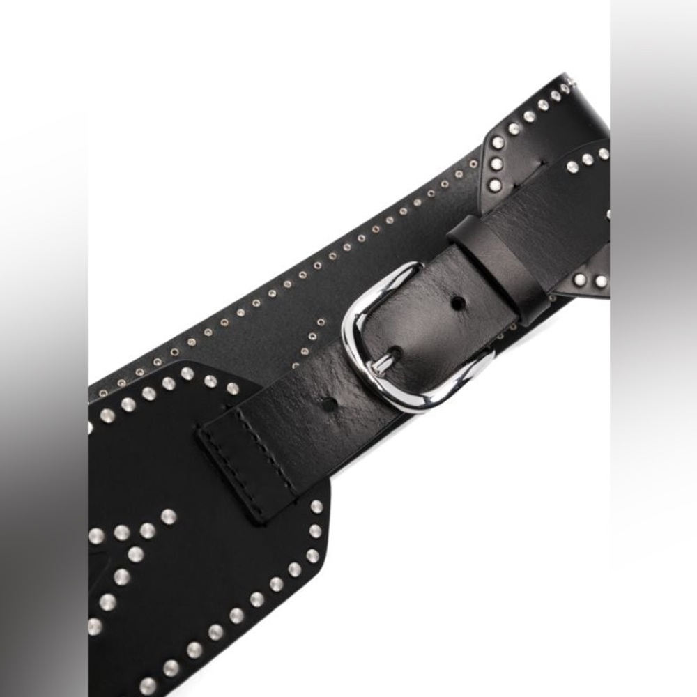 ISABEL MARANT TELMA WIDE STUDDED LEATHER BELT L/XL 90cm NWOT - Picture 8 of 16